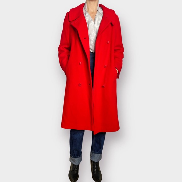 1960s Arnold‎ Constable Red Overcoat - Picture 4 of 9